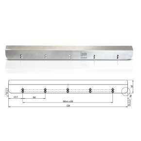 530×58×8 ніж для паперу різак Boway 4606 v7.1